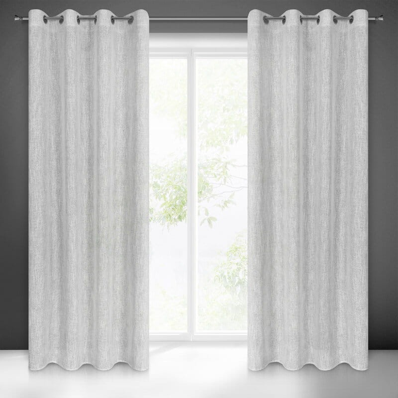 szara zasłona żakardowa wzór ornamentowy 140X250