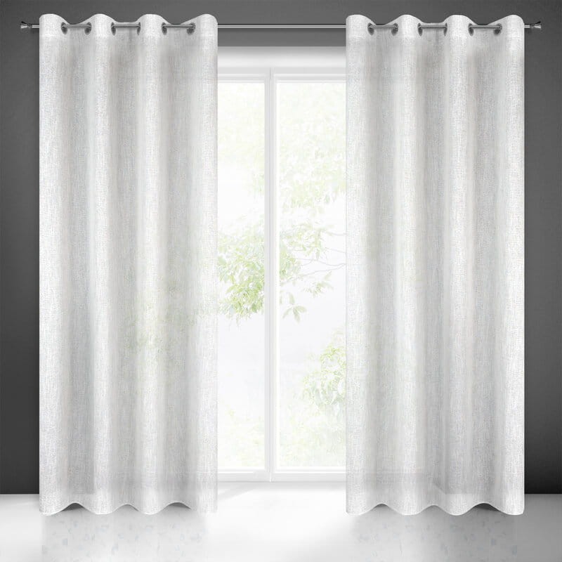 Biała zasłona żakardowa wzór ornamentowy 140X250