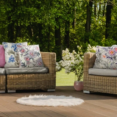 Poszewka na poduszkę Lniana Len boho 17 45X45 Kremowa
