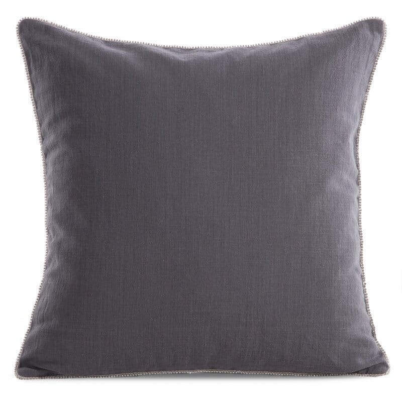 Poszewka na poduszkę Lniana Len boho 43X43 Szara