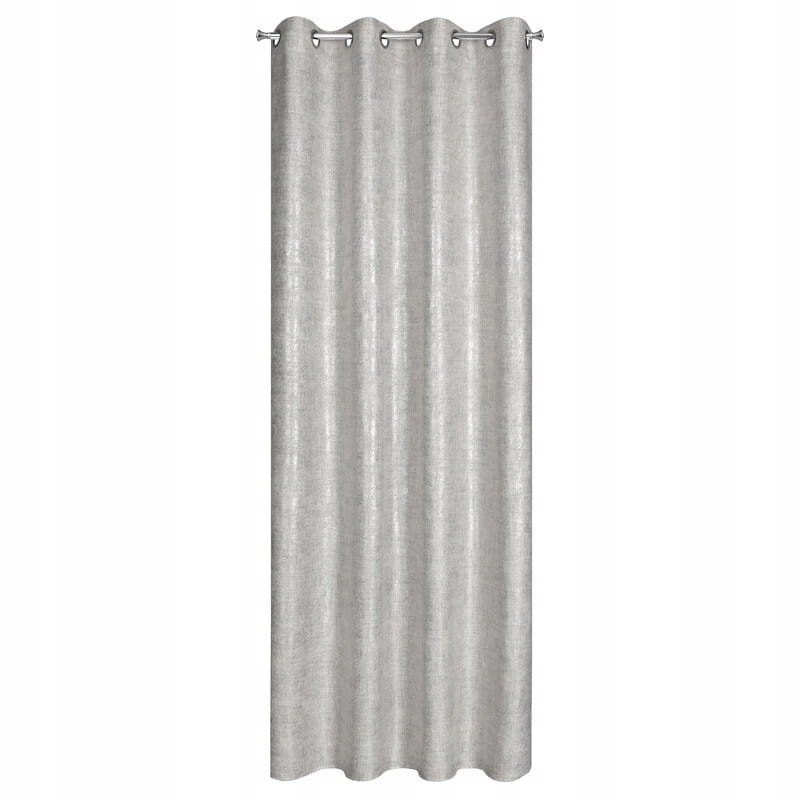 Zasłona gotowa boho płótno len 140X250 Szara