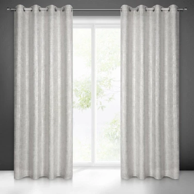 Zasłona gotowa boho płótno len 140X250 Szara