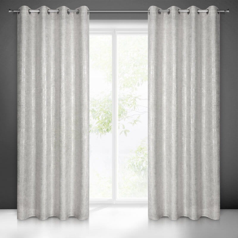 Zasłona gotowa boho płótno len 140X250 Szara