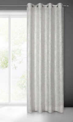 Zasłona gotowa boho płótno len 140X250 Szara