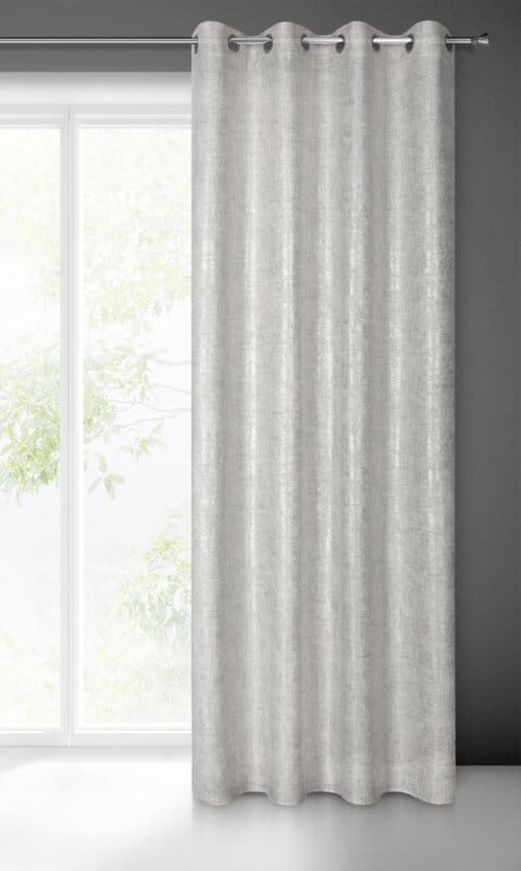 Zasłona gotowa boho płótno len 140X250 Szara