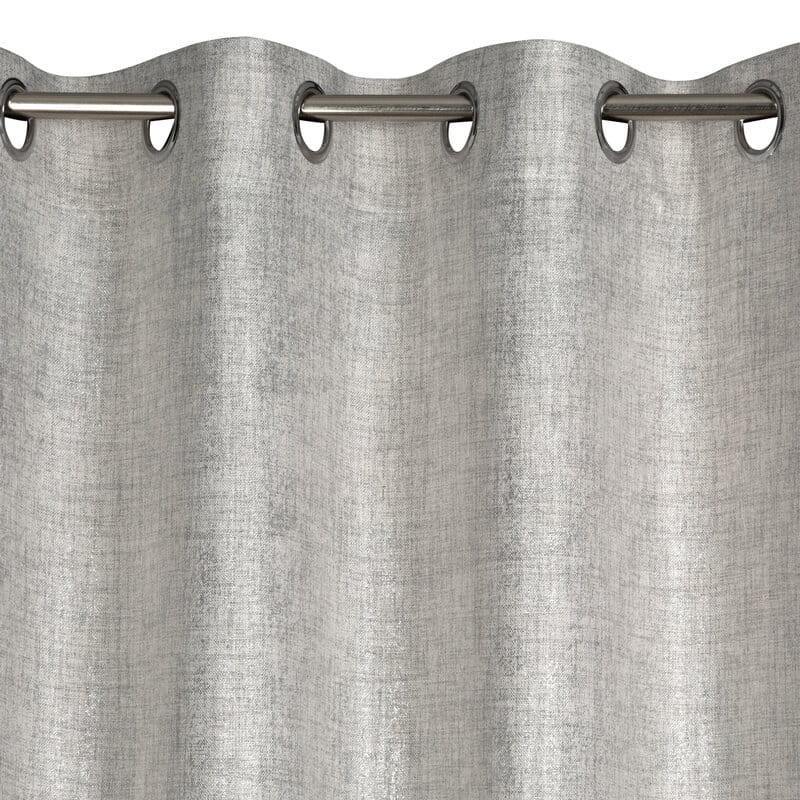 Zasłona gotowa boho płótno len 140X250 Szara