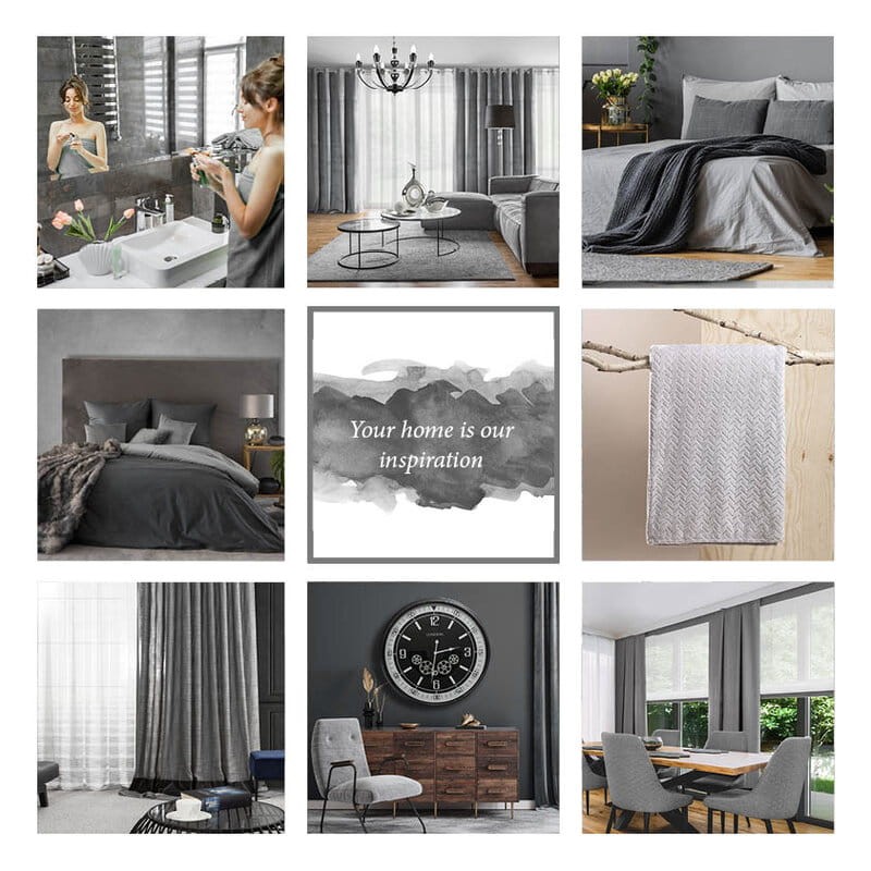 Zasłona gotowa boho płótno len 140X250 Szara