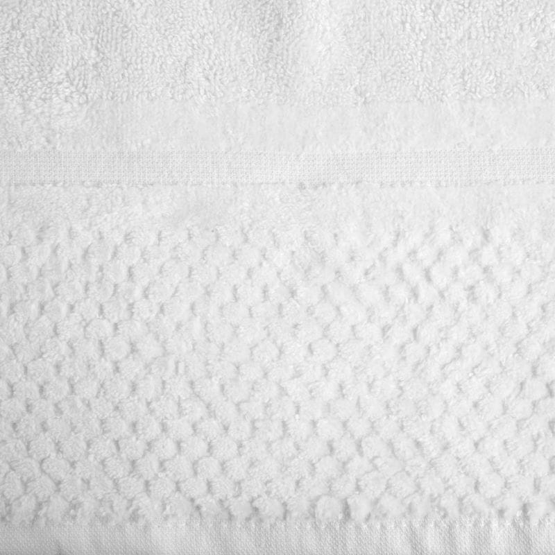 RĘCZNIK Wytłaczany Bawełniany 50X90 CM BIAŁY