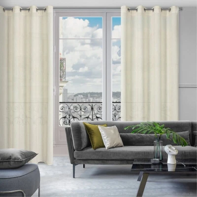 Zasłona gotowa ortex ecru eko 140X250 Naturalna