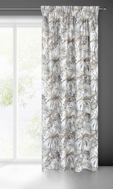 ZASŁONA RODOS NA TAŚMIE ORTEX 140X270 Biała
