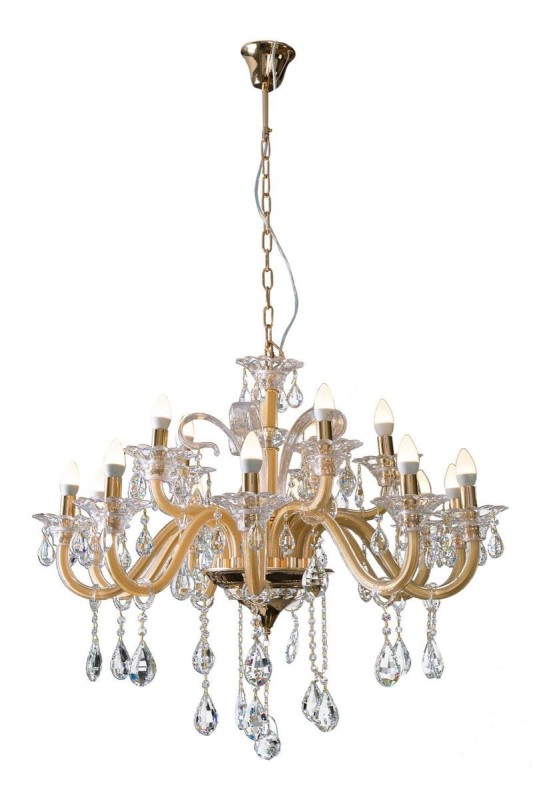 LAMPA Żyrandol Glamour 95X70-134 Złota