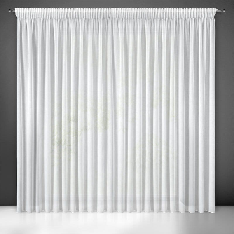 FIRANA GOTOWA MARGO NA TAŚMIE 300X270 CM Biała
