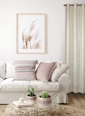 Poszewka Dekoracyjna BOHO Eko Beż 5 45X45 Pudrowa