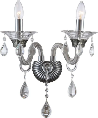 LAMPA Żyrandol Glamour 38X22X34 Srebrna