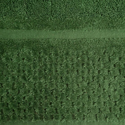 RĘCZNIK Wytłaczany Bawełniany 50X90 CM BUTELKOWY ZIELONY