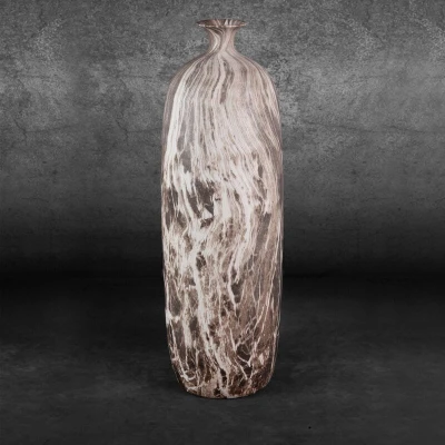 WAZON DEKORACYJNY Frotte BawełnianyKA 15X15X63 CM BRĄZOWY
