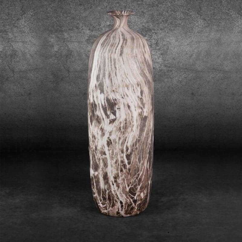 WAZON DEKORACYJNY Frotte BawełnianyKA 15X15X63 CM BRĄZOWY