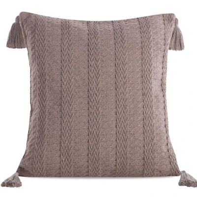 Poszewka Dekoracyjna BOHO Eko Beż 8 45X45 Brązowa