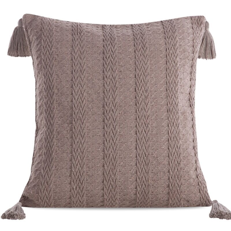 Poszewka Dekoracyjna BOHO Eko Beż 8 45X45 Brązowa