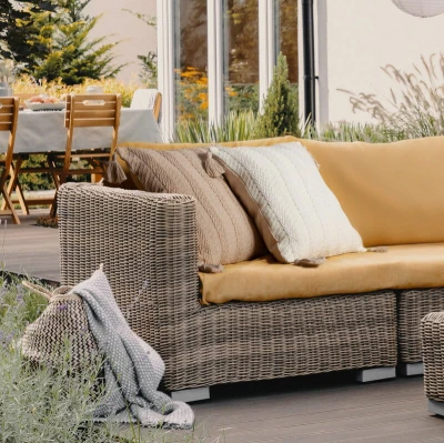 Poszewka Dekoracyjna BOHO Eko Beż 8 45X45 Brązowa