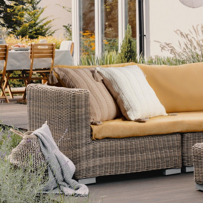 Poszewka Dekoracyjna BOHO Eko Beż 8 45X45 Brązowa