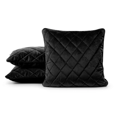 Poszewka welurowa velvet welwet 27 45X45 Czarna