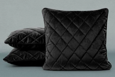Poszewka welurowa velvet welwet 27 45X45 Czarna