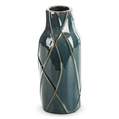 WAZON DEKORACYJNY TEO 13X30 CM TURKUSOWY