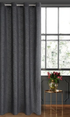 Zasłona Velvet 140x250 welwetowa gładka Cardin INGA czarny