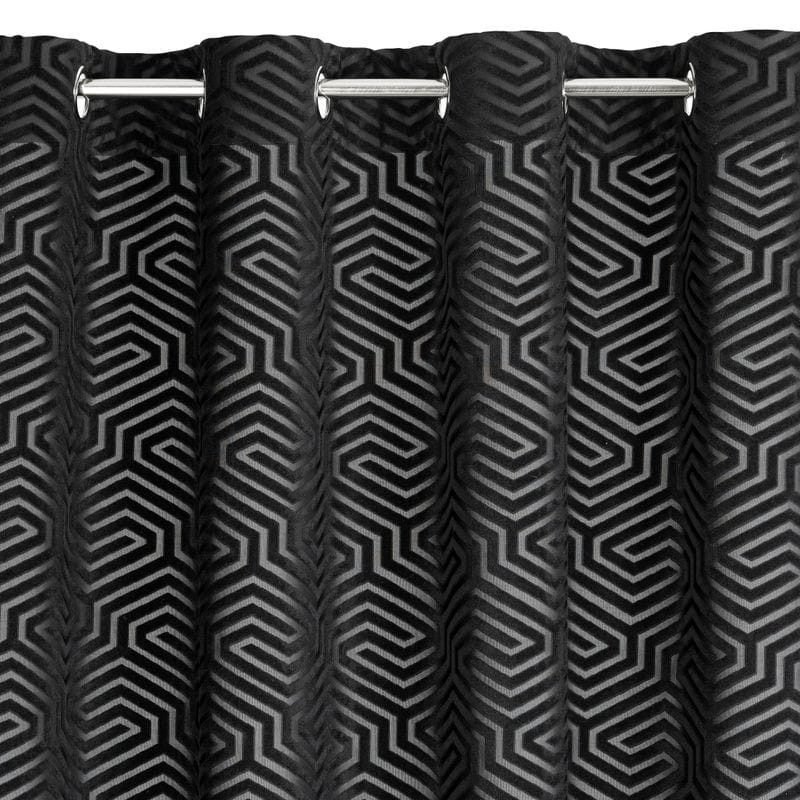 Zasłona Velvet 140x250 welwetowa gładka Cardin INGA czarny