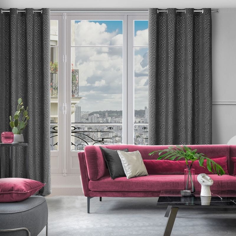 Zasłona Velvet 140x250 welwetowa gładka Cardin INGA czarny