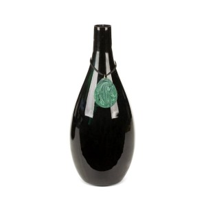 SZKLANY WAZON DEKORACYJNY CAPRI 15 X38 CM CZARNY