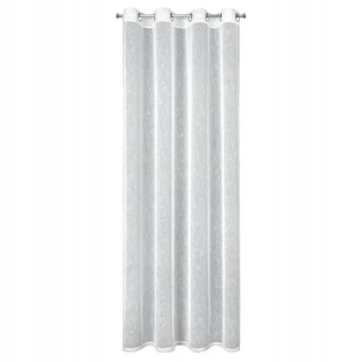 Firana gotowa Przelotki Kółka 140X250 CM Biała