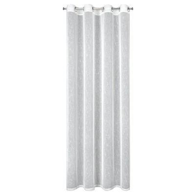 Firana gotowa Przelotki Kółka 140X250 CM Biała