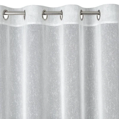 Firana gotowa Przelotki Kółka 140X250 CM Biała