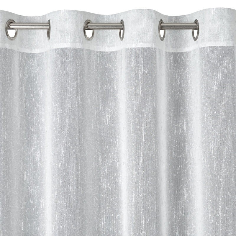 Firana gotowa Przelotki Kółka 140X250 CM Biała