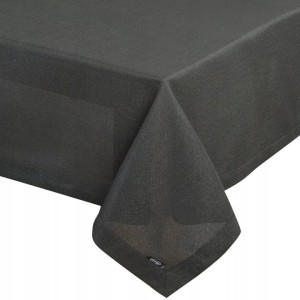 Obrus Bieżnik STELLA 2 140x220 cm Czarny 100% Poliester 255 GSM
