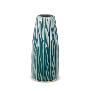 Wazon dekoracyjny REA 16x34 cm, zielony, ceramiczny