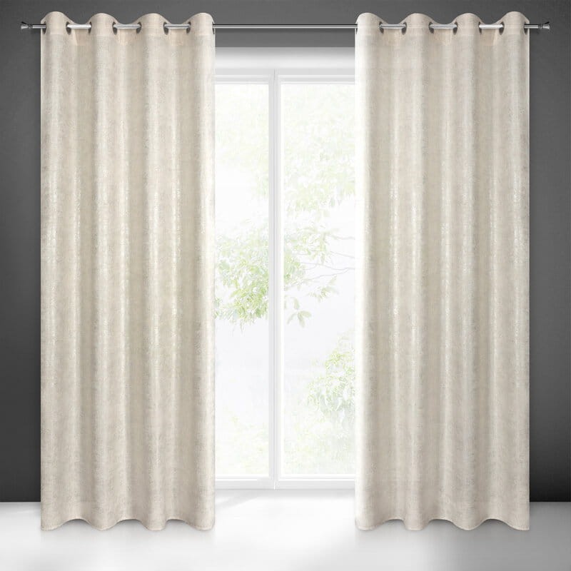 Zasłona gotowa boho płótno len 140X250 Naturalna
