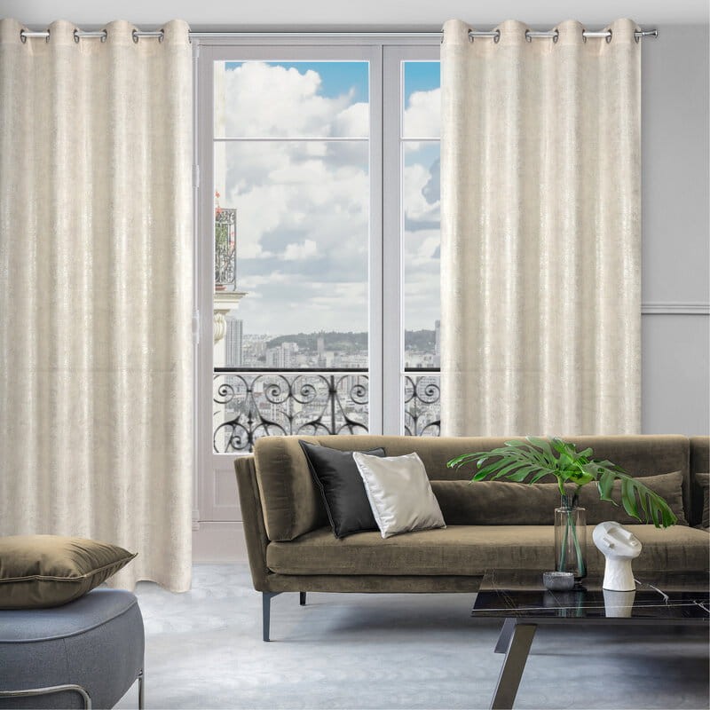 Zasłona gotowa boho płótno len 140X250 Naturalna
