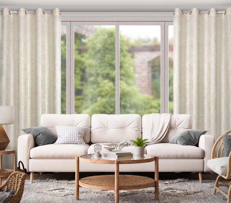 Zasłona gotowa boho płótno len 140X250 Naturalna