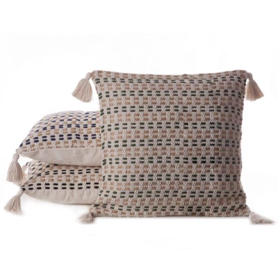 Poszewka Dekoracyjna BOHO Eko Beż 45X45 Kremowa