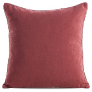 Poszewka na poduszkę Lniana Len boho 43X43 Czerwona