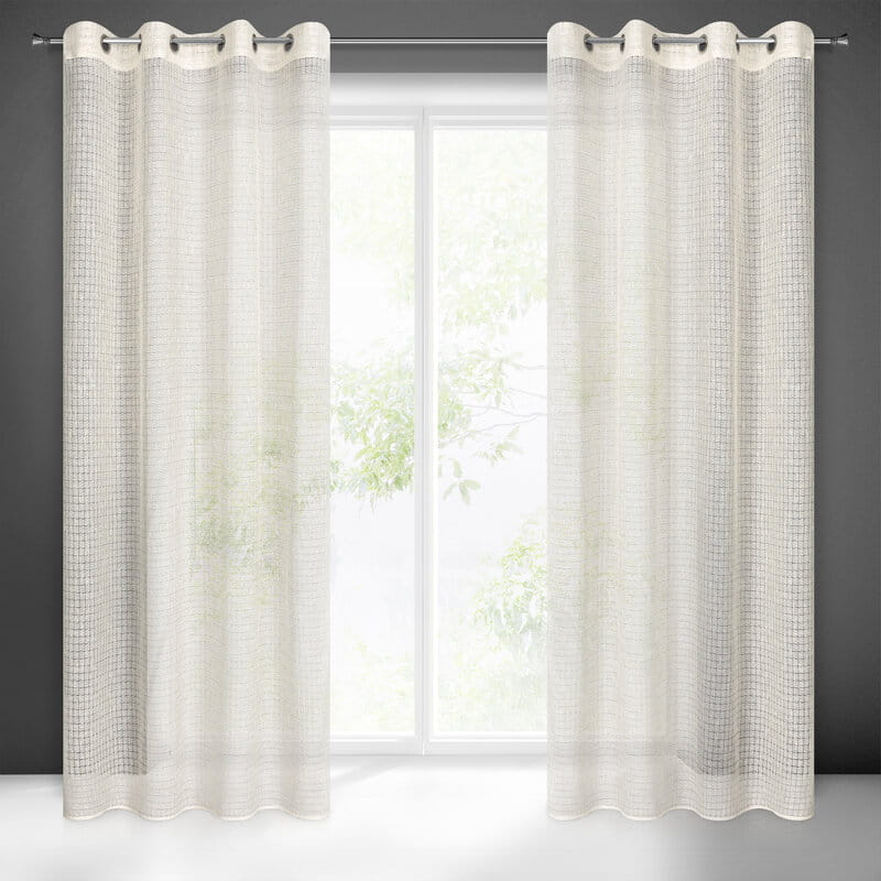 Zasłona gotowa boho lekka ecru 140X250 Naturalna