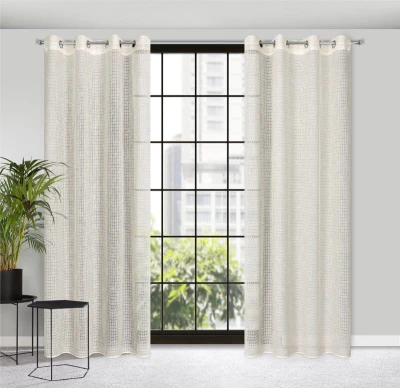 Zasłona gotowa boho lekka ecru 140X250 Naturalna