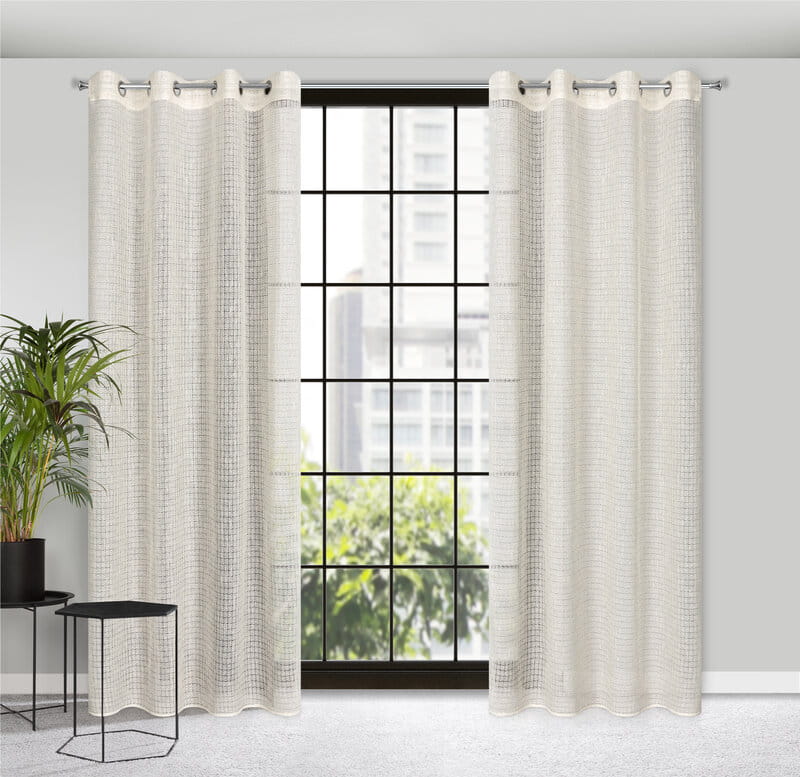 Zasłona gotowa boho lekka ecru 140X250 Naturalna