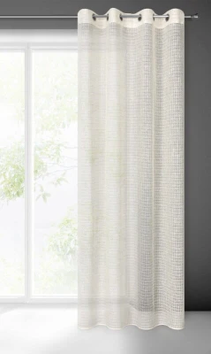 Zasłona gotowa boho lekka ecru 140X250 Naturalna
