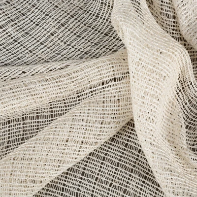 Zasłona gotowa boho lekka ecru 140X250 Naturalna