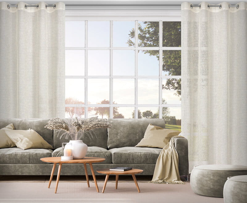 Zasłona gotowa boho lekka ecru 140X250 Naturalna