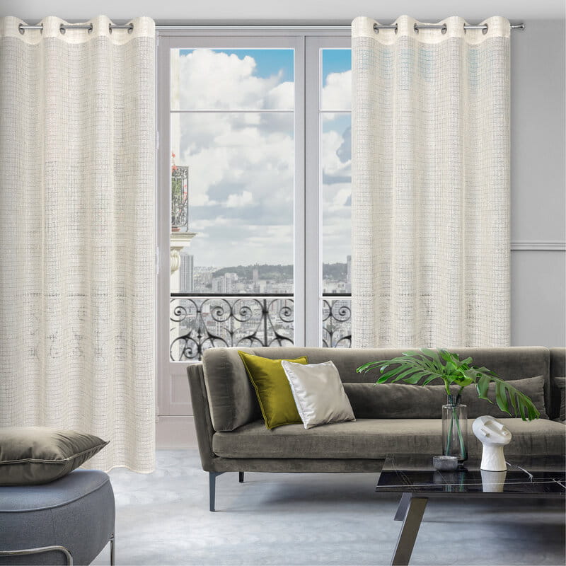 Zasłona gotowa boho lekka ecru 140X250 Naturalna